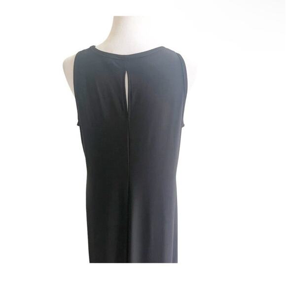 Vince Camuto Black Minimalist Maxi Dress Size Large Sleeveless Beachy Goth - Picture 3 of 7